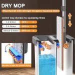 Flat Mop and Bucket Set with Microfiber Pads