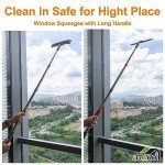 12" Window Squeegee with Microfiber Scrubber Combo