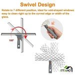 12" Window Squeegee with Microfiber Scrubber Combo