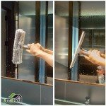 12" Window Squeegee with Microfiber Scrubber Combo