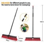18" Outdoor Push Broom with 63" Handle