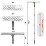 12" Window Squeegee with Microfiber Scrubber Combo