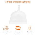 Amazon Basics Blue and White Broom and Dustpan Set