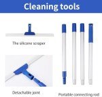 Magic Broom Squeegee with Adjustable 56" Handle