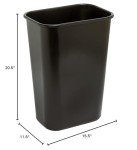 Large Black Wastebasket, 10.25 Gallons