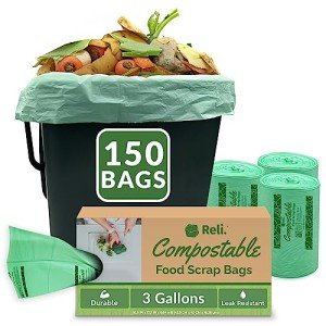3 Gallon Compostable Trash Bags (150 Count)