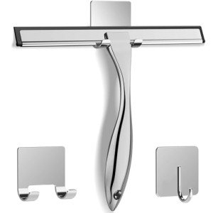 Stainless Steel Shower Squeegee with Hooks