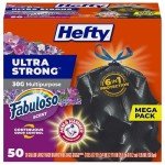 Hefty Ultra Strong 30 Gallon Trash Bags, 50 Count