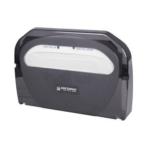 San Jamar Toilet Seat Cover Dispenser - Black Pearl