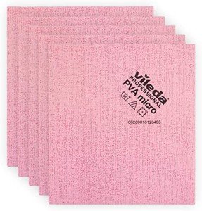 Vileda PVA Microfiber Cloths - Red 5 Pack