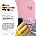 Vileda PVA Microfiber Cloths - Red 5 Pack