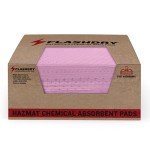 FlashDry Chemical Spill Absorbent Pads - 100 Pack