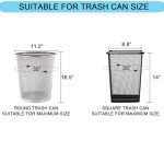 3 Gallon Clear Bathroom Trash Bags, 100 Count
