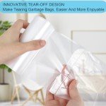 3 Gallon Clear Bathroom Trash Bags, 100 Count