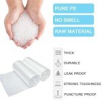 3 Gallon Clear Bathroom Trash Bags, 100 Count