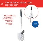 Clorox Toilet Bowl Brush with Under Rim Scrubber
