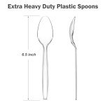 Clear Plastic Disposable Spoons - 360 Count Pack