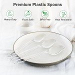 Clear Plastic Disposable Spoons - 360 Count Pack