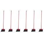 Amazon Basics Metal Handle Angle Broom - 6-Pack