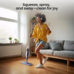 Xlife Spray Mop with Washable Pads and Scraper