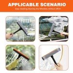 2-in-1 Window Squeegee with Long Handle