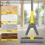 Masthome Self-Squeeze Sponge Mop with 3 Refills