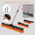 24" Heavy Duty Push Broom for Outdoor Cleaning