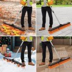 24" Heavy Duty Push Broom for Outdoor Cleaning