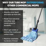 Blue Microfiber Mop Head Replacement - Medium Size