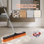 24" Heavy Duty Push Broom for Outdoor Cleaning