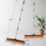 24" Heavy Duty Push Broom for Outdoor Cleaning