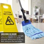 Blue Microfiber Mop Head Replacement - Medium Size