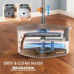 BOMIDI Spin Mop & Bucket with 4 Microfiber Pads