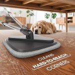 BOMIDI Spin Mop & Bucket with 4 Microfiber Pads