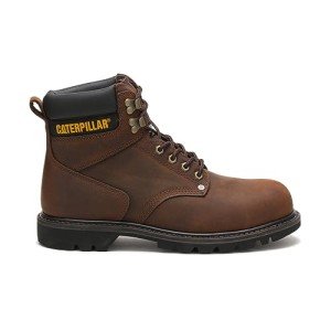 Men's Steel Toe Work Boot - Dark Brown, Size 9.5