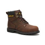 Men's Steel Toe Work Boot - Dark Brown, Size 9.5