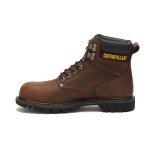 Men's Steel Toe Work Boot - Dark Brown, Size 9.5