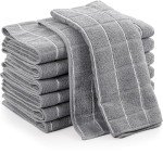 Microfiber Cleaning Cloths - 8 Pack, Grey
