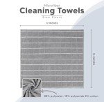Microfiber Cleaning Cloths - 8 Pack, Grey