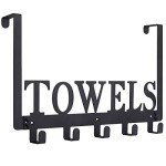 Black Metal Over-the-Door Towel Hooks