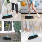 Soft Bristle Heavy-Duty Indoor Sweeping Broom
