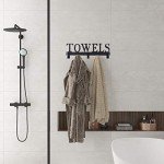 Black Metal Over-the-Door Towel Hooks