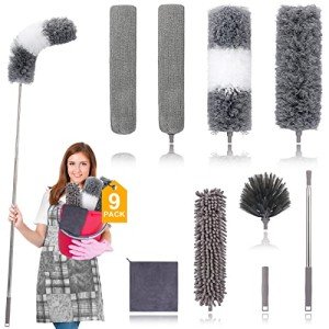 DEEHYO 9PCS Extendable Microfiber Duster Set