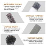 DEEHYO 9PCS Extendable Microfiber Duster Set
