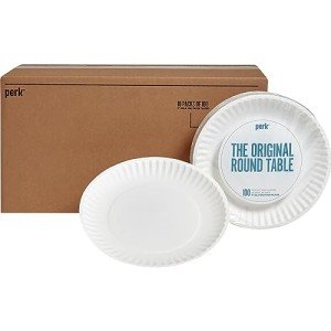 9-Inch Disposable Paper Plates, 1,000-Pack, White