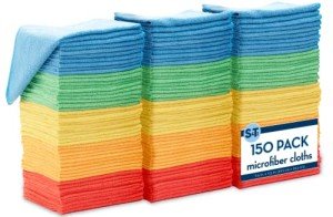 150 Pack Microfiber Cleaning Cloths – Reusable and Versatile