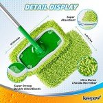 KEEPOW Reusable Mop Pads for Swiffer Sweeper - 4 Pack