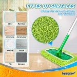 KEEPOW Reusable Mop Pads for Swiffer Sweeper - 4 Pack