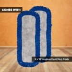 18" Microfiber Dust Mop Pads - 2 Pack
