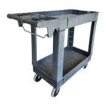 Heavy Duty Polypropylene Utility Cart - 2 Tier
